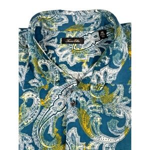 Tasso Elba Island Men's Paisley‎ Silk Blend Shirt – XXL
